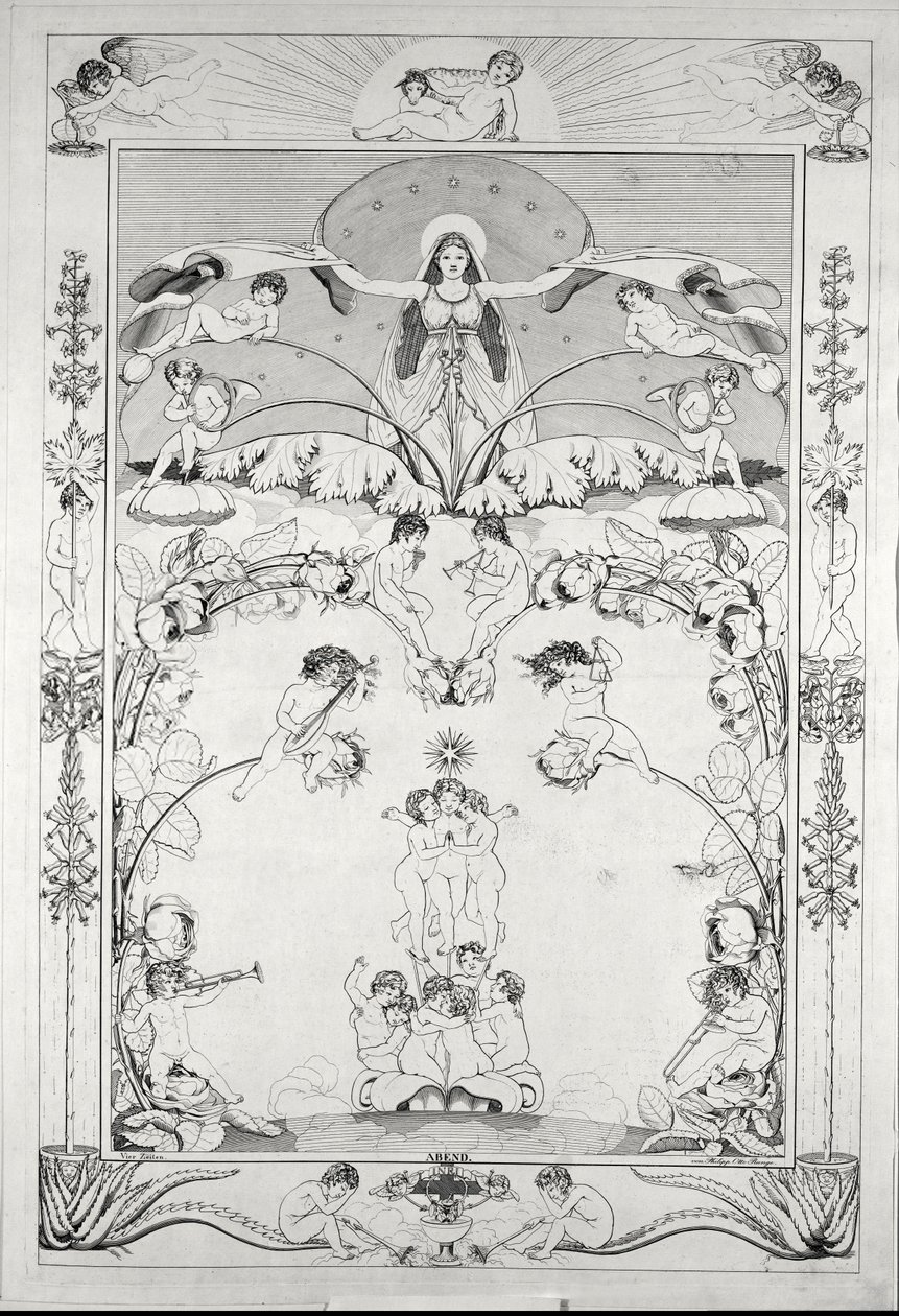 Tarde ... (grabado) de Philipp Otto Runge