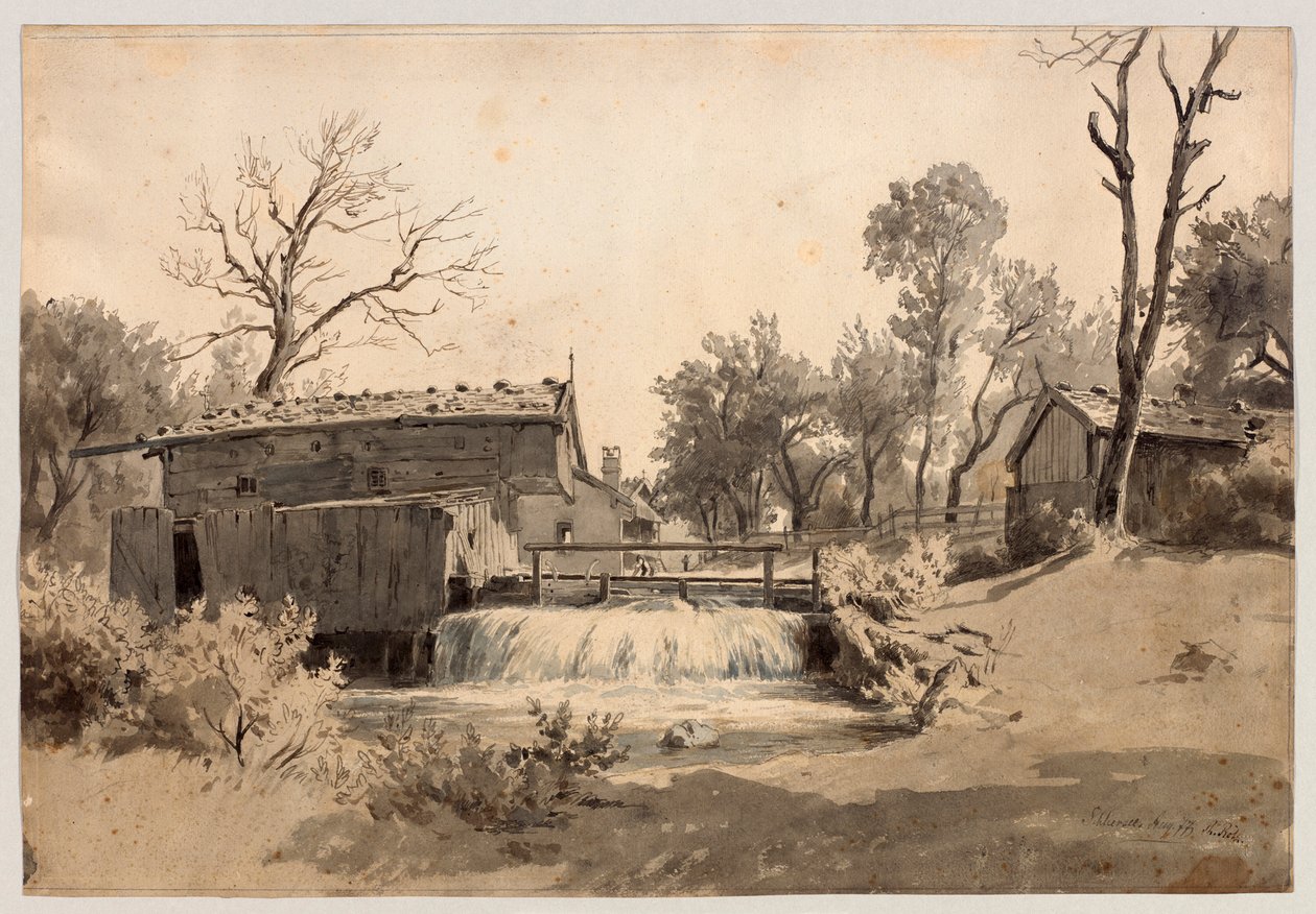 Molino en el arroyo cerca de Schliersee de Philipp Röth