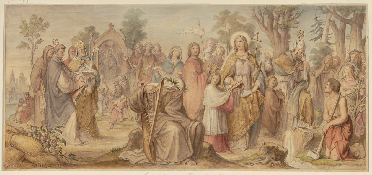 La introducción de las artes en Alemania por el cristianismo de Philipp Veit