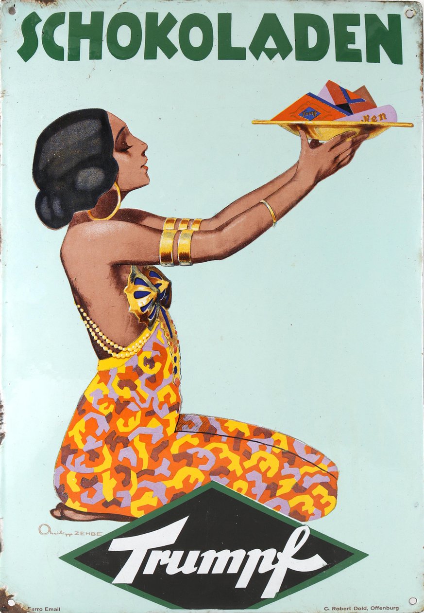 Cartel de Chocolates Trumpf, años 1920 de Philipp Zehbe