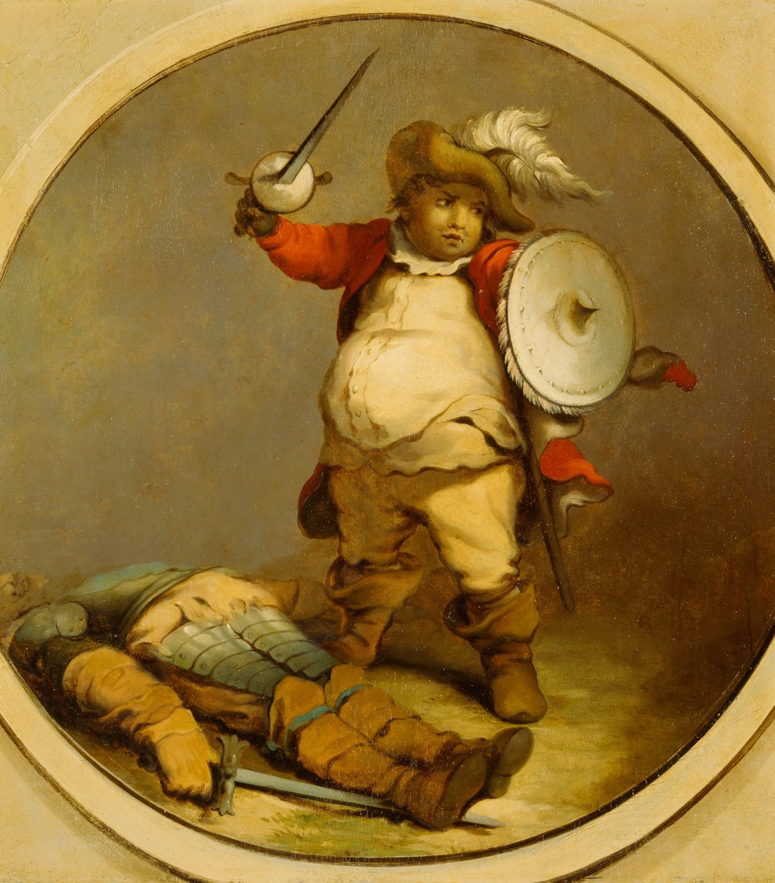 Falstaff con el cuerpo de Hotspur de Philippe Jacques de Loutherbourg