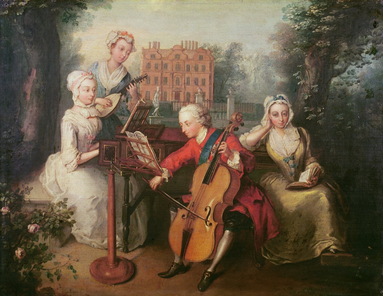 Federico, Príncipe de Gales y sus hermanas, 1733 de Philippe Mercier