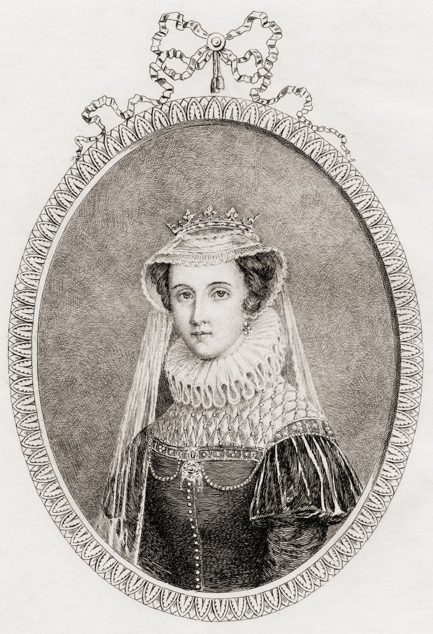 María Reina de Escocia (1542-87) también María Estuardo de Philippe after Mercier