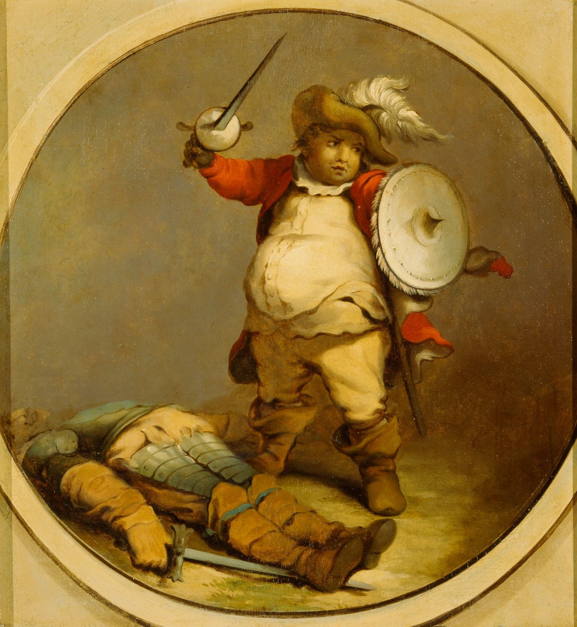 Falstaff con el cuerpo de Hotspur de Philippe-Jacques de Loutherbourg