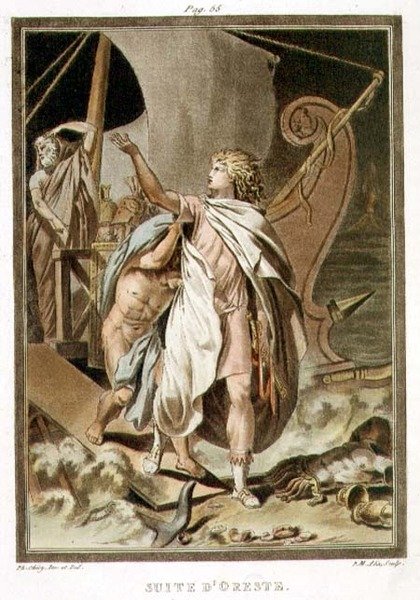 El séquito de Orestes, trajes para 