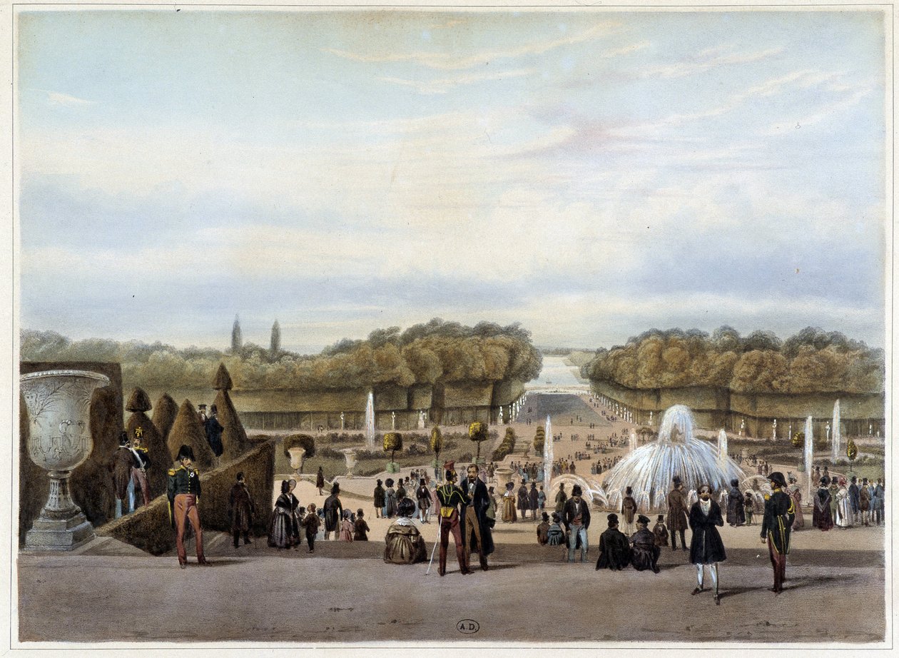 Versalles: le Tapis Vert - en "Paris et ses environs" por Jacottet & Benoist de Philippe Benoist