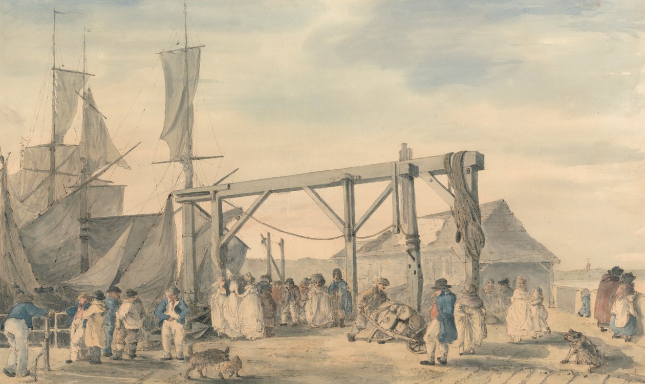 La llegada de un Hoy a Margate de Philippe Jacques de Loutherbourg