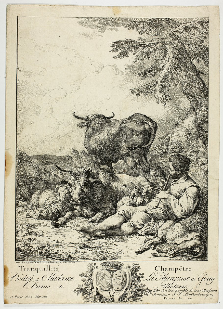 Campesino tranquilo de Philippe Jacques de Loutherbourg II