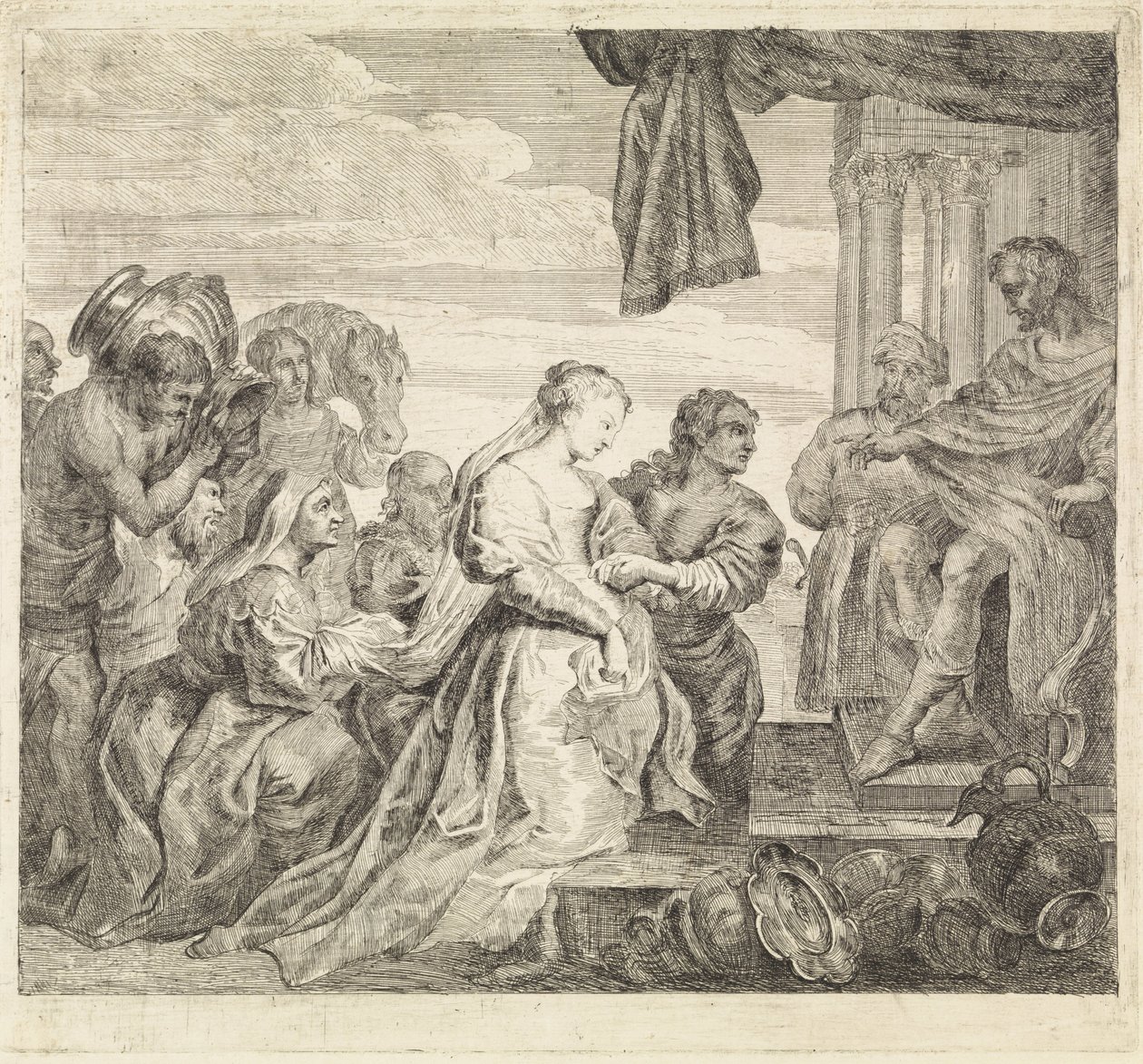 Visita de la Reina de Seba de Philippe Lambert Joseph Spruyt