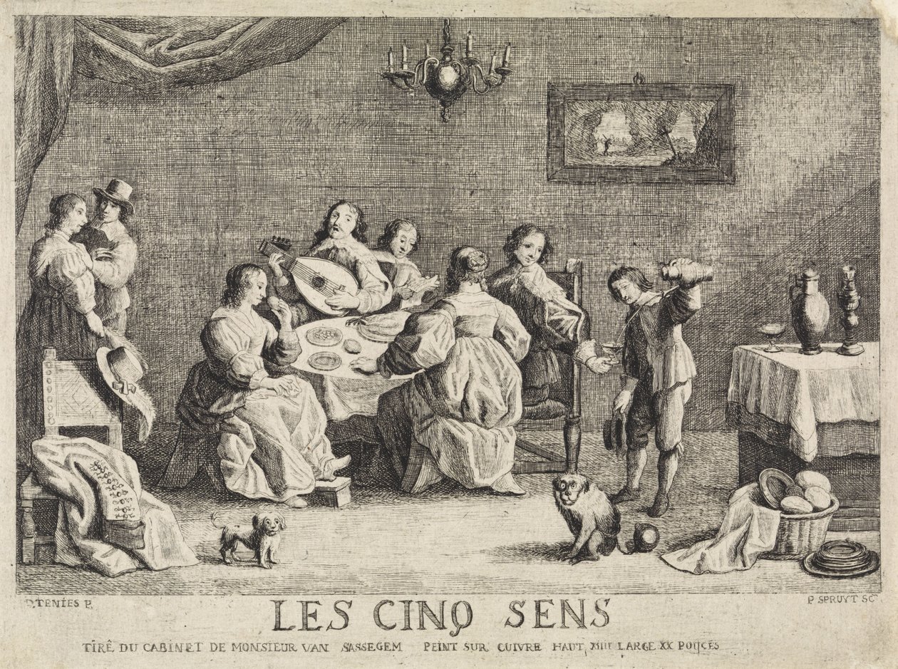 Los cinco sentidos Les cinq sens (título sobre objeto) de Philippe Lambert Joseph Spruyt