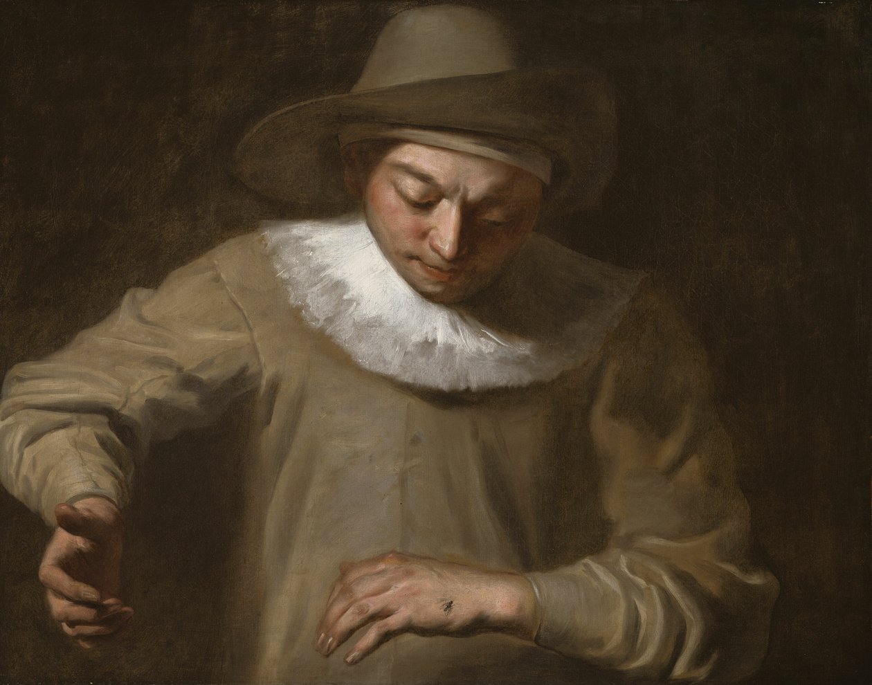 Pierrot Cazando una Mosca de Philippe Mercier