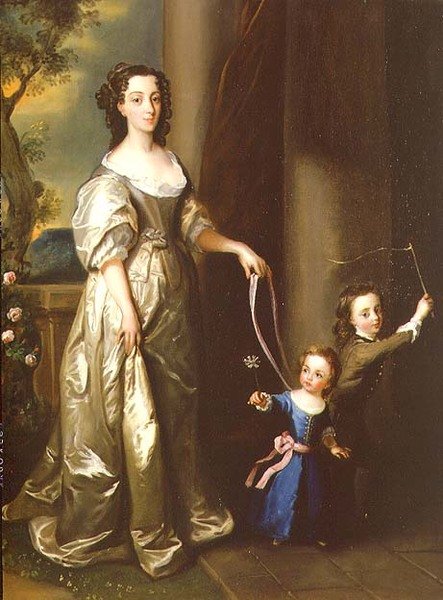 Retrato de la Sra. Thomas Fane con sus hijos John y Anne de Philippe Mercier