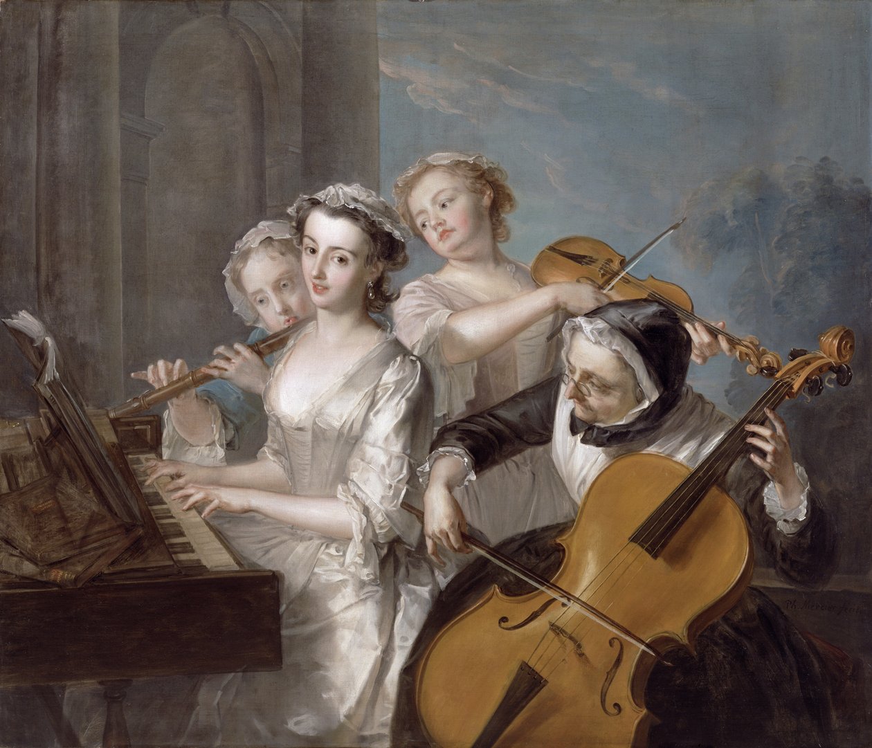 El sentido del oído, c.1744-7 de Philippe Mercier