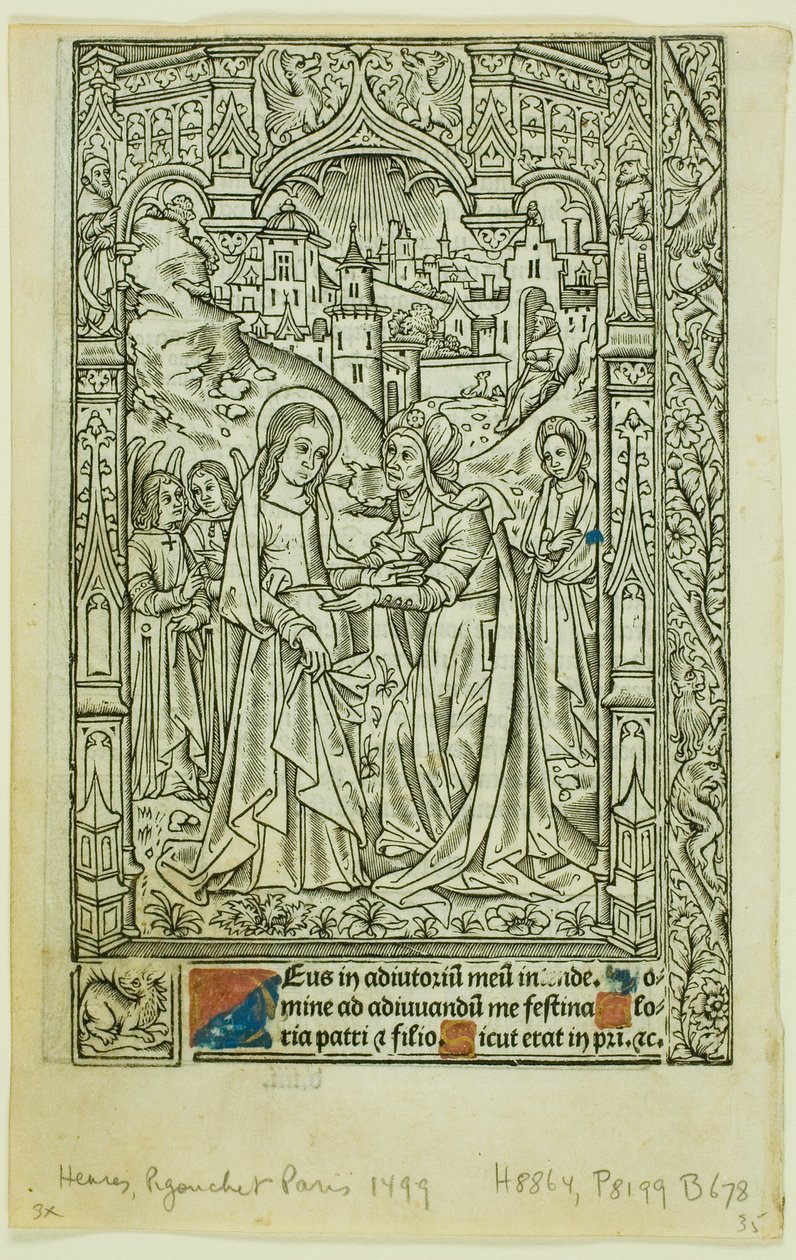 Visitación, del Libro de Horas de Philippe Pigouchet