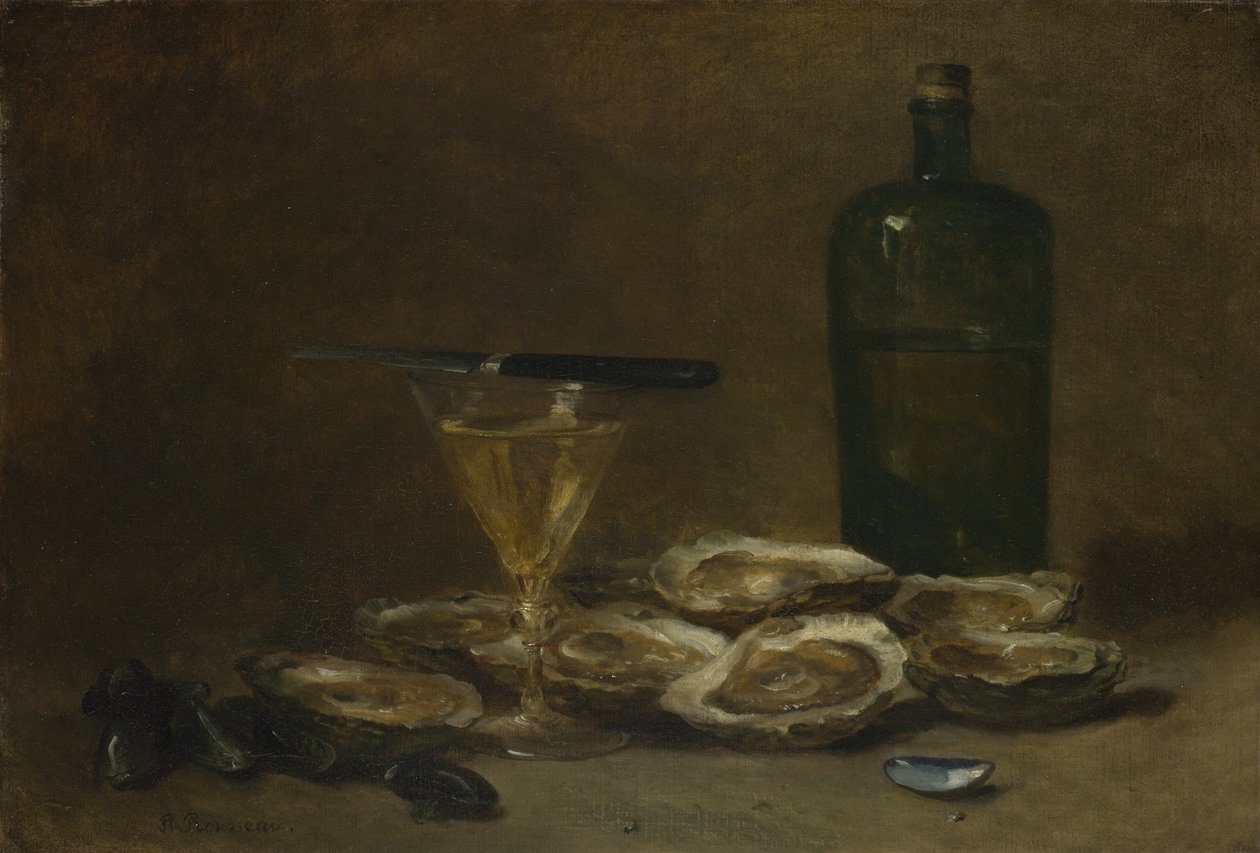 Naturaleza muerta con ostras, 1875-1877 de Philippe Rousseau