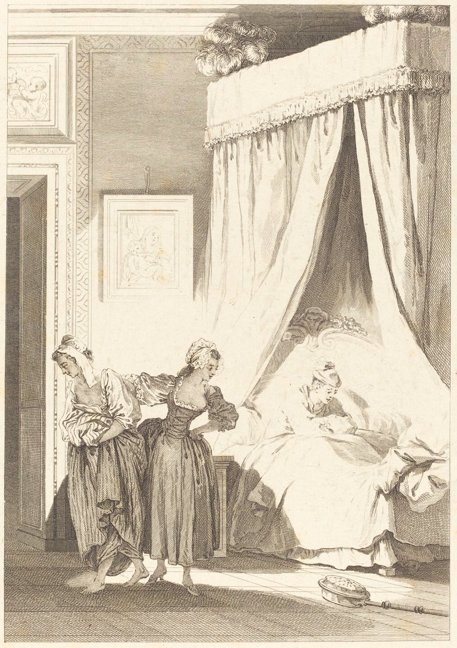 La Apuesta de las Tres Comadres: La Sirvienta de Philippe Triere and Antoine Jean Duclos after Jean Honoré Fragonard
