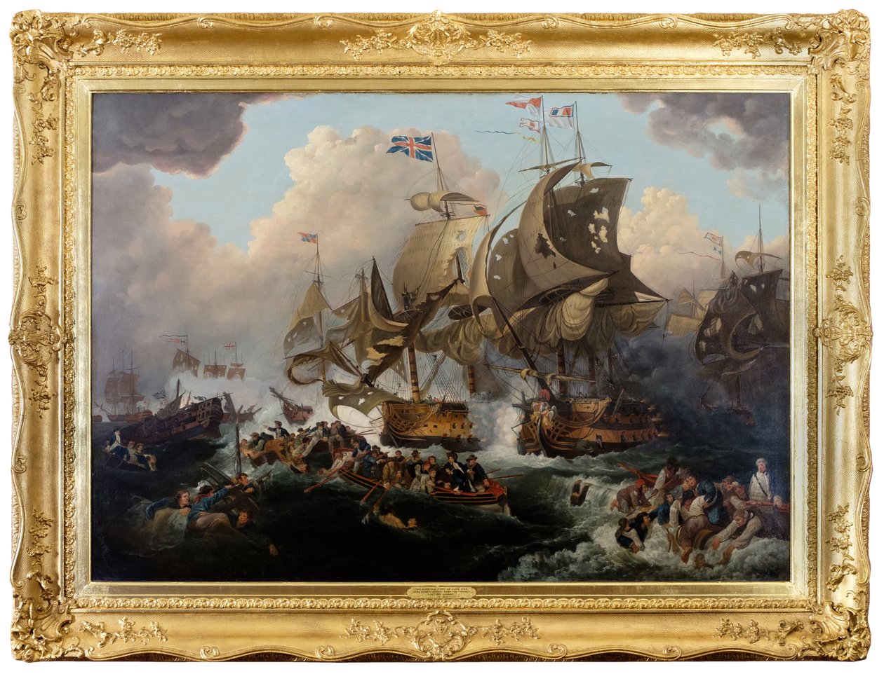 El glorioso primero de junio de Philippe de (after) Loutherbourg
