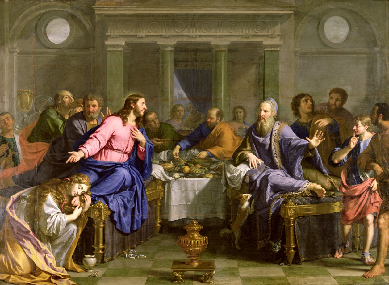 Cristo en la Casa de Simón el Fariseo, c.1656 de Philippe de Champaigne