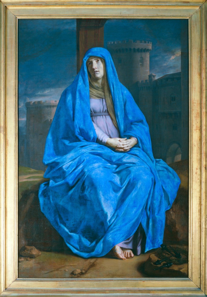 La Vierge de douleur au pied de la croix - Virgen de luto con la cruz a sus pies ... de Philippe de Champaigne