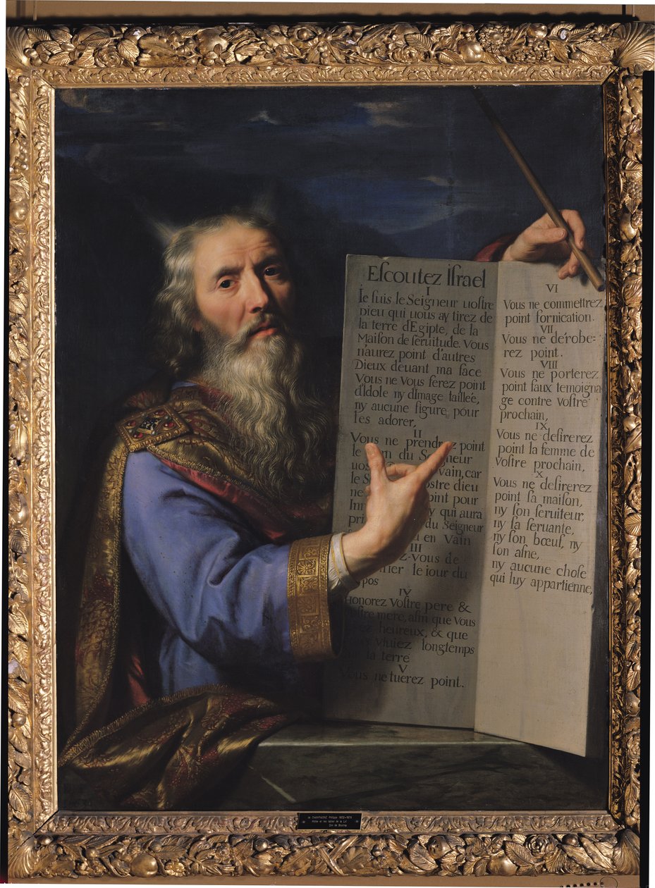 Moisés con las Tablas de la Ley de Philippe de Champaigne