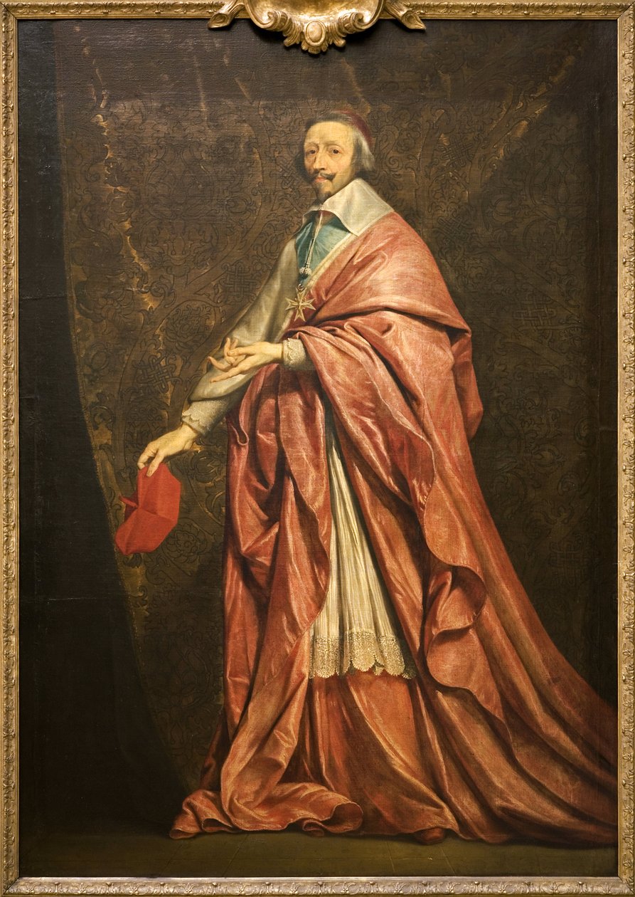Retrato de Armand Jean du Plessis Cardinal de Richelieu (óleo sobre lienzo) de Philippe de Champaigne