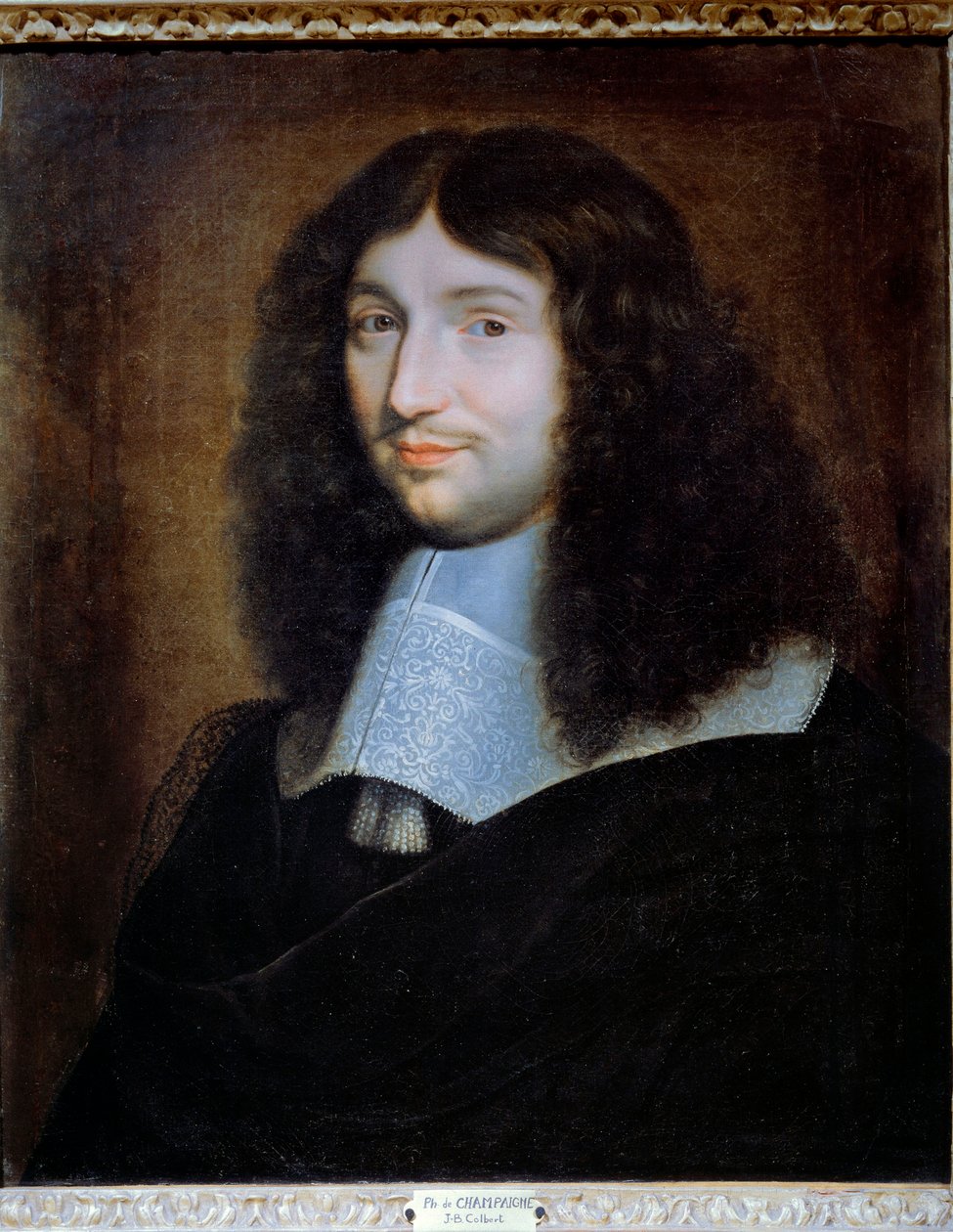 Retrato presunto de Jean Baptiste Colbert (1619-1683), intendente de finanzas de Luis XIV de Philippe de Champaigne