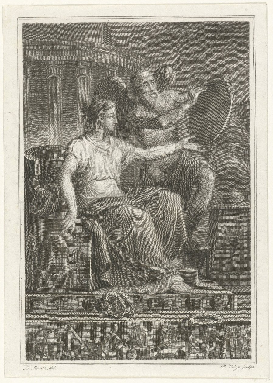 Representación simbólica en el 50 aniversario de Felix Meritis, 1827 de Philippus Velijn