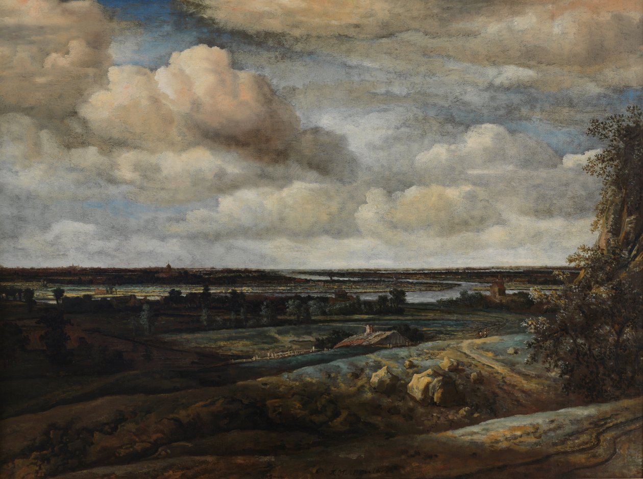 Panorama holandés con una vista distante de Haarlem de Philips Koninck