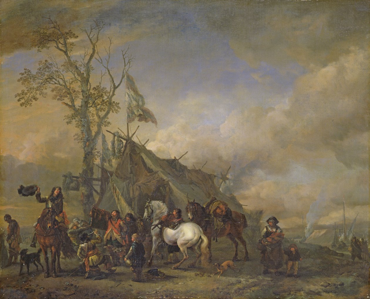 Partida de los jinetes de Philips Wouwerman