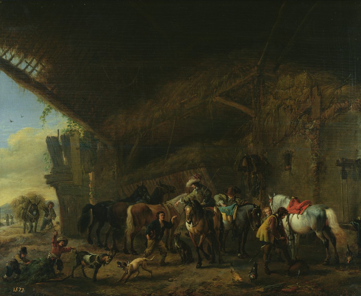 Frente a la Posada de Philips Wouwerman