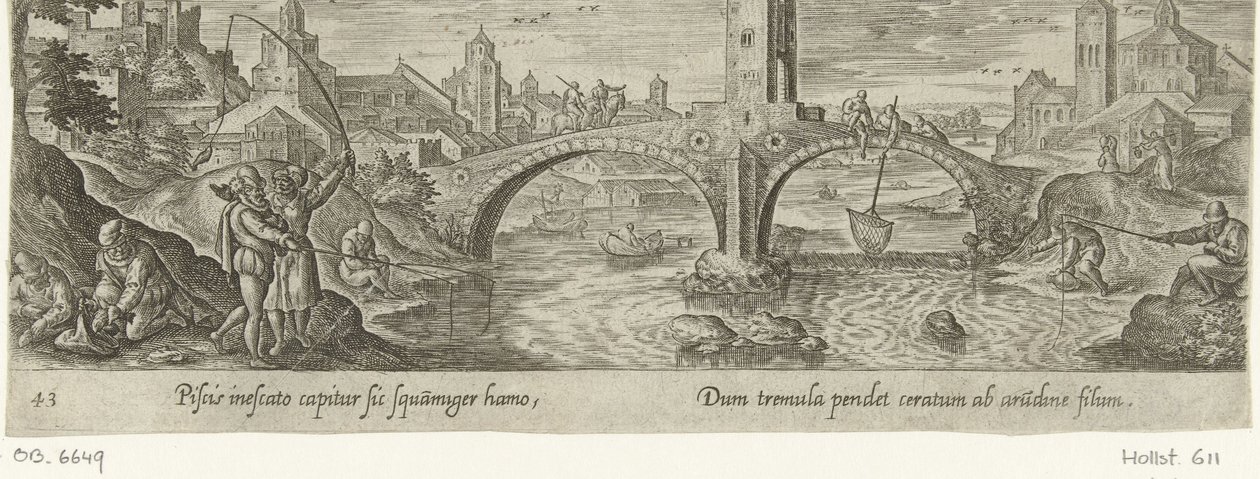 Hegelsport Jacht en visvangst (título de la serie) Tipos de caza, pesca y caza (título de la serie) de Philips Galle (attributed to workshop of)