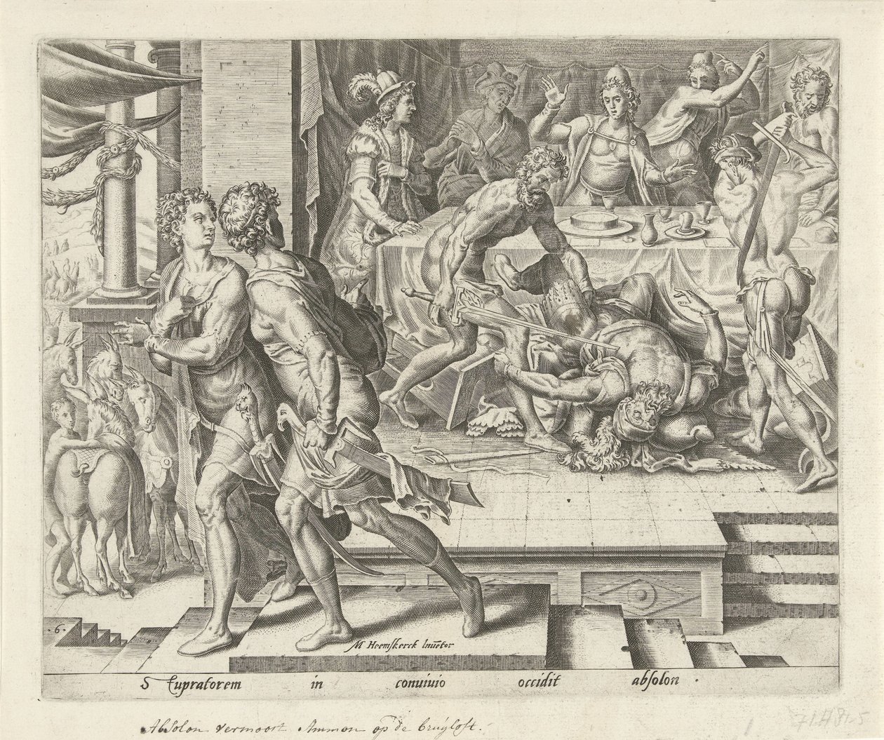 La venganza de Absalón Historia de Tamar y Amnón (título de la serie) de Philips Galle