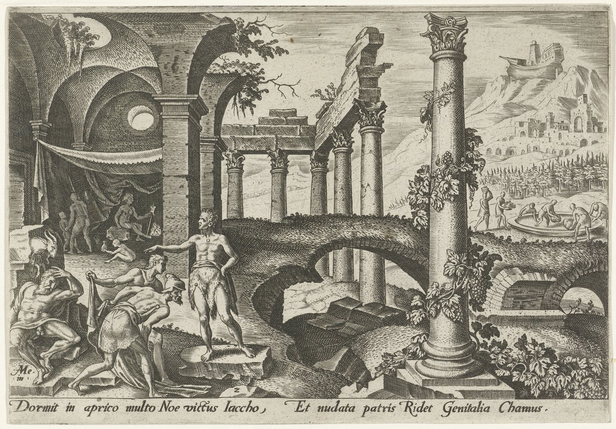 La embriaguez de Noah Los días de la perdición del pueblo judío (título de la serie) de Philips Galle
