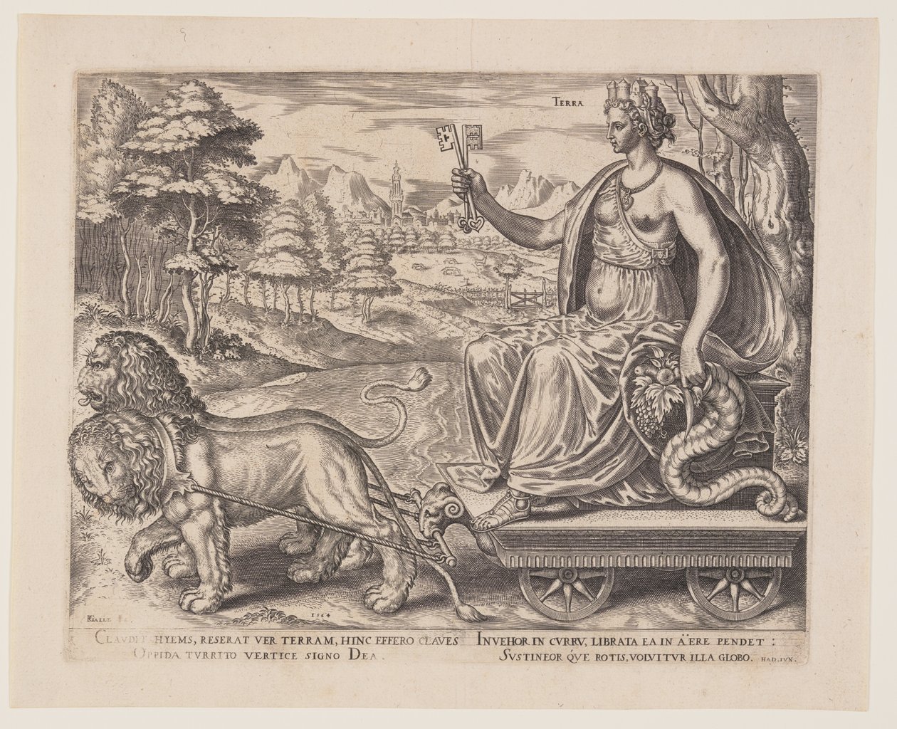 Tierra, de Los cuatro elementos de Philips Galle