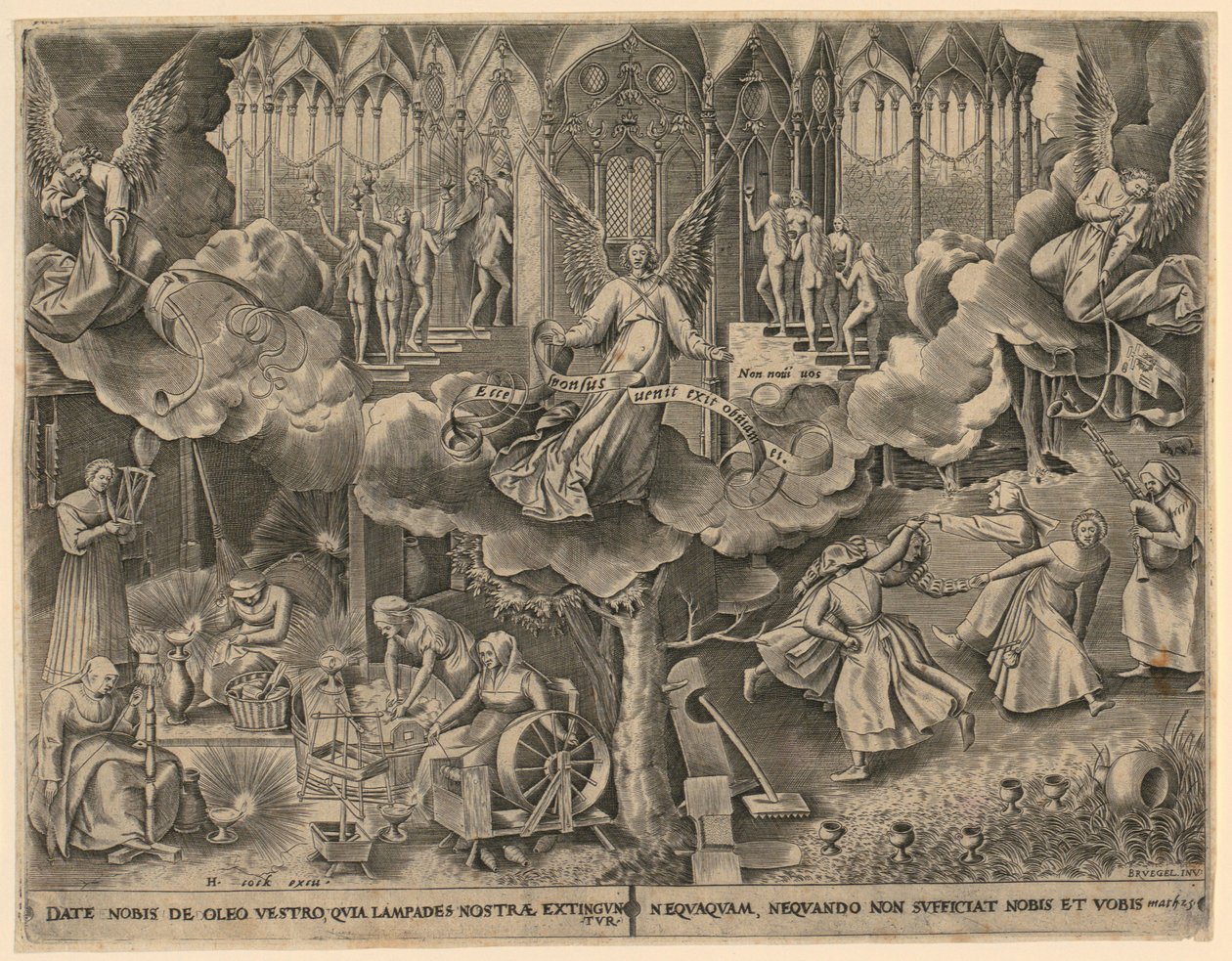 Parábola de las vírgenes prudentes y las insensatas de Philips Galle