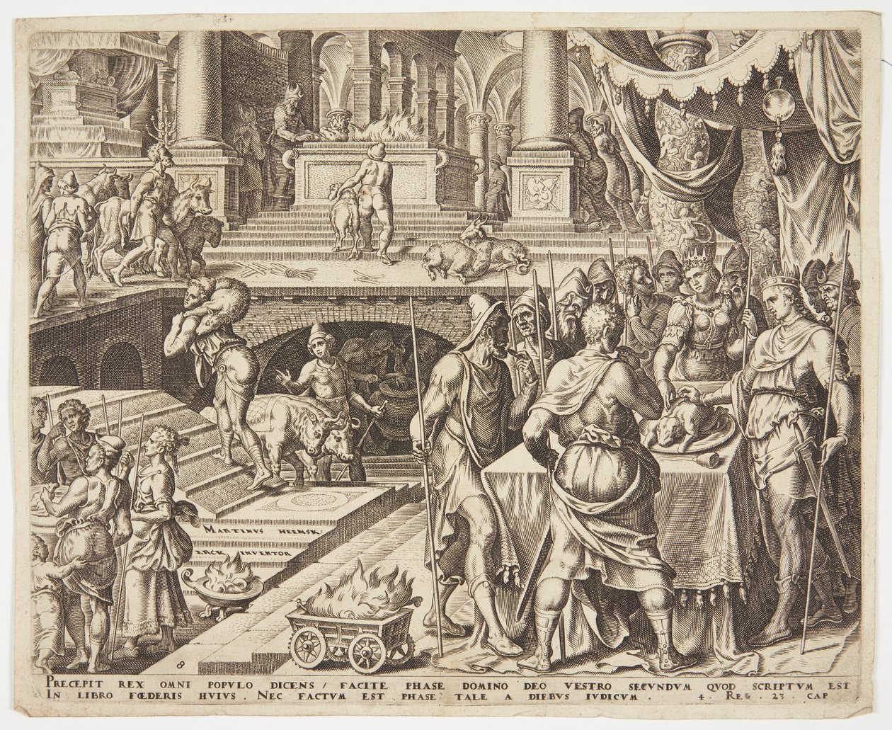 Josías celebrando la Pascua de Philips Galle