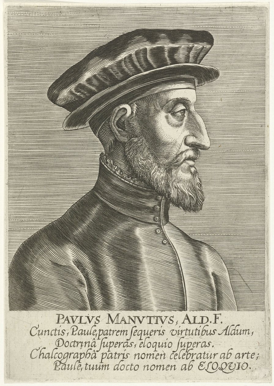 Retrato de Paolo Manuzio de Philips Galle