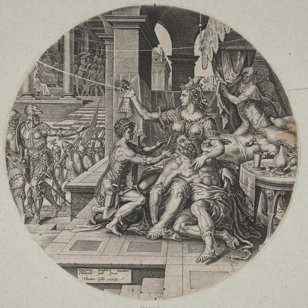 Sansón y Dalila de Philips Galle