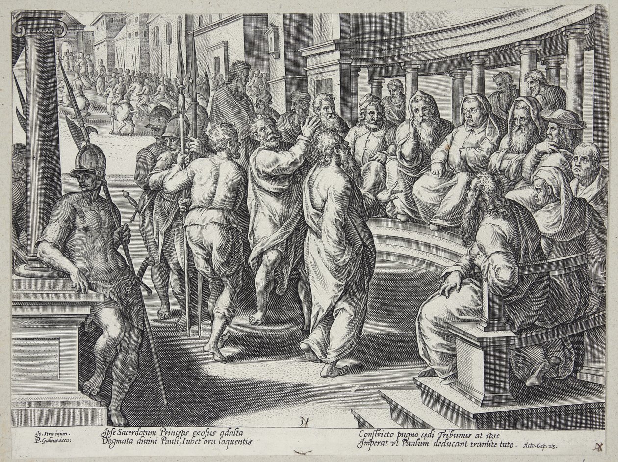 San Pablo ante los sumos sacerdotes de Philips Galle