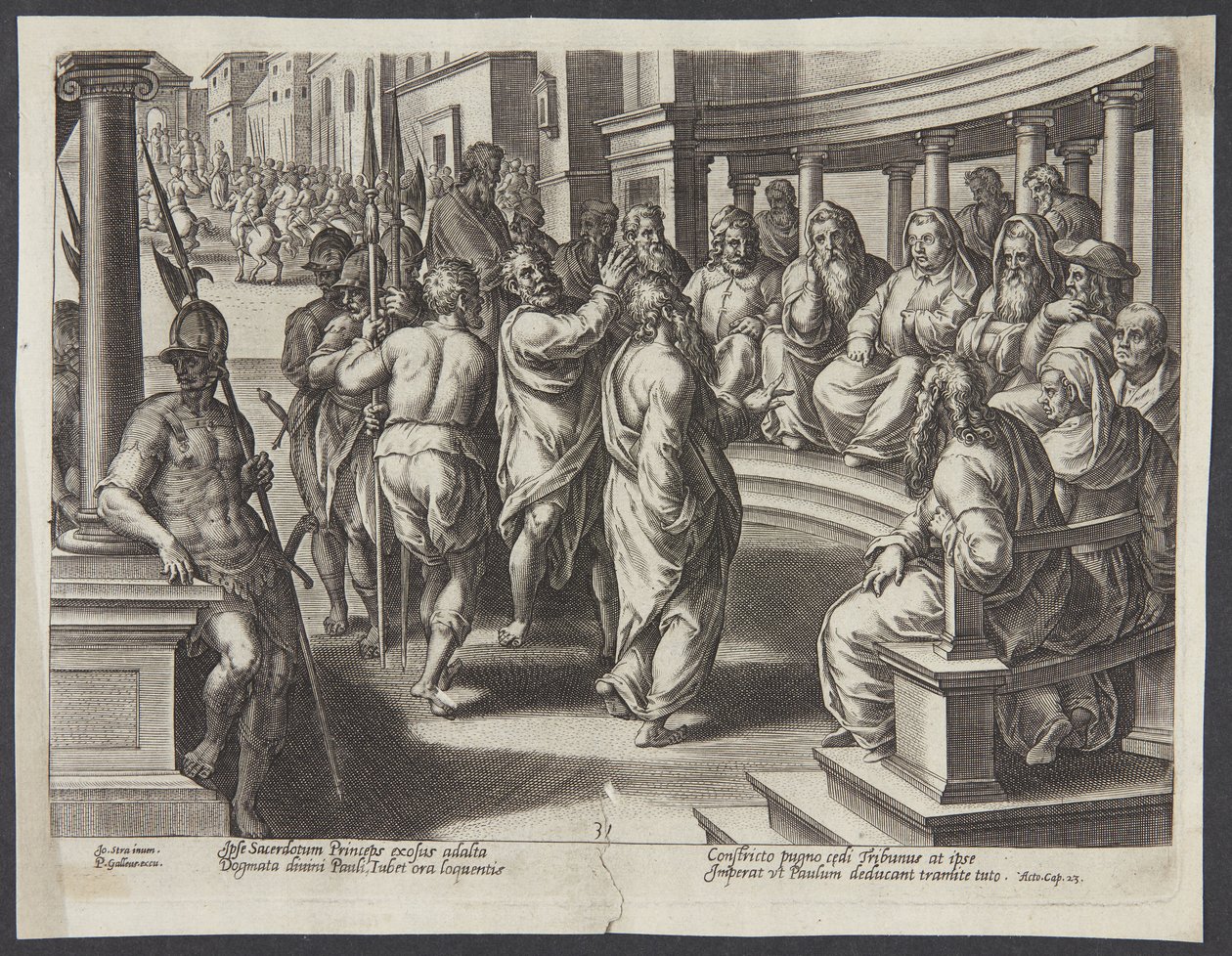 San Pablo ante los sumos sacerdotes de Philips Galle