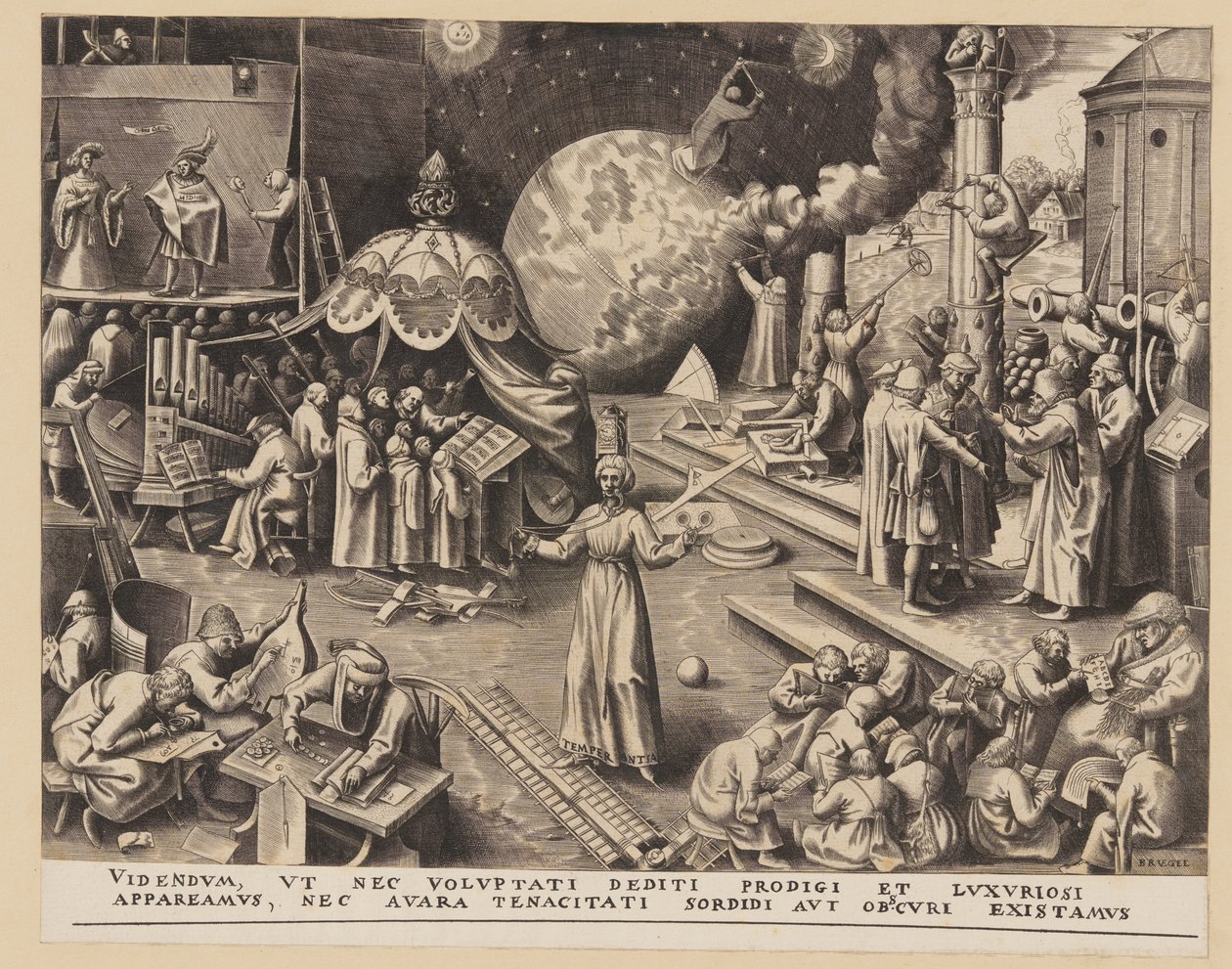 Templanza, de Las Siete Virtudes de Philips Galle