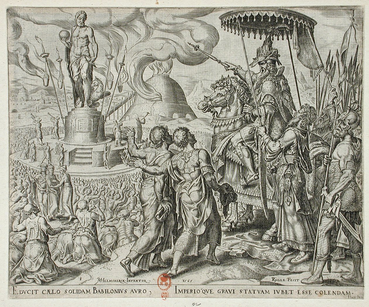La historia de Sadrac, Mesac y Abednego de Philips Galle
