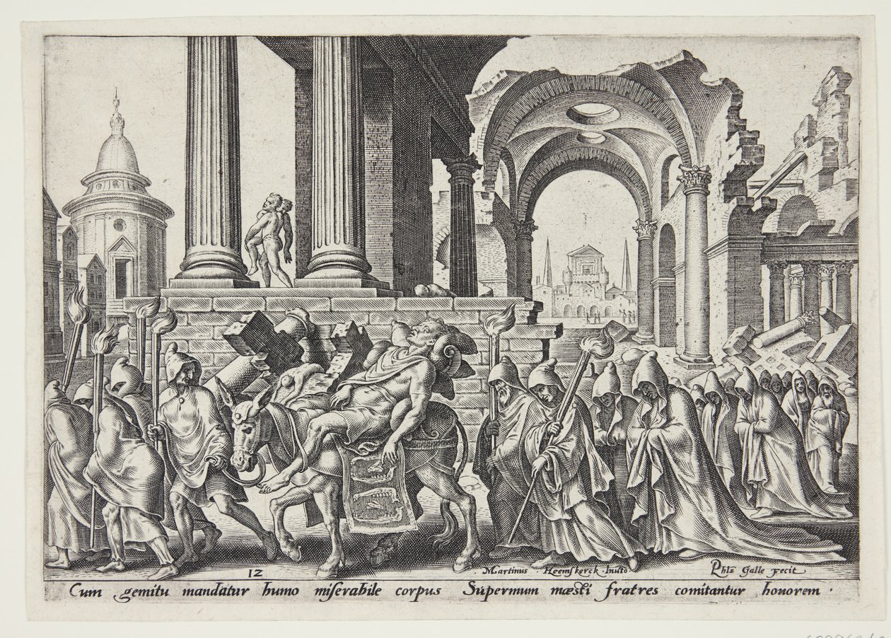 El entierro de Sansón de Philips Galle