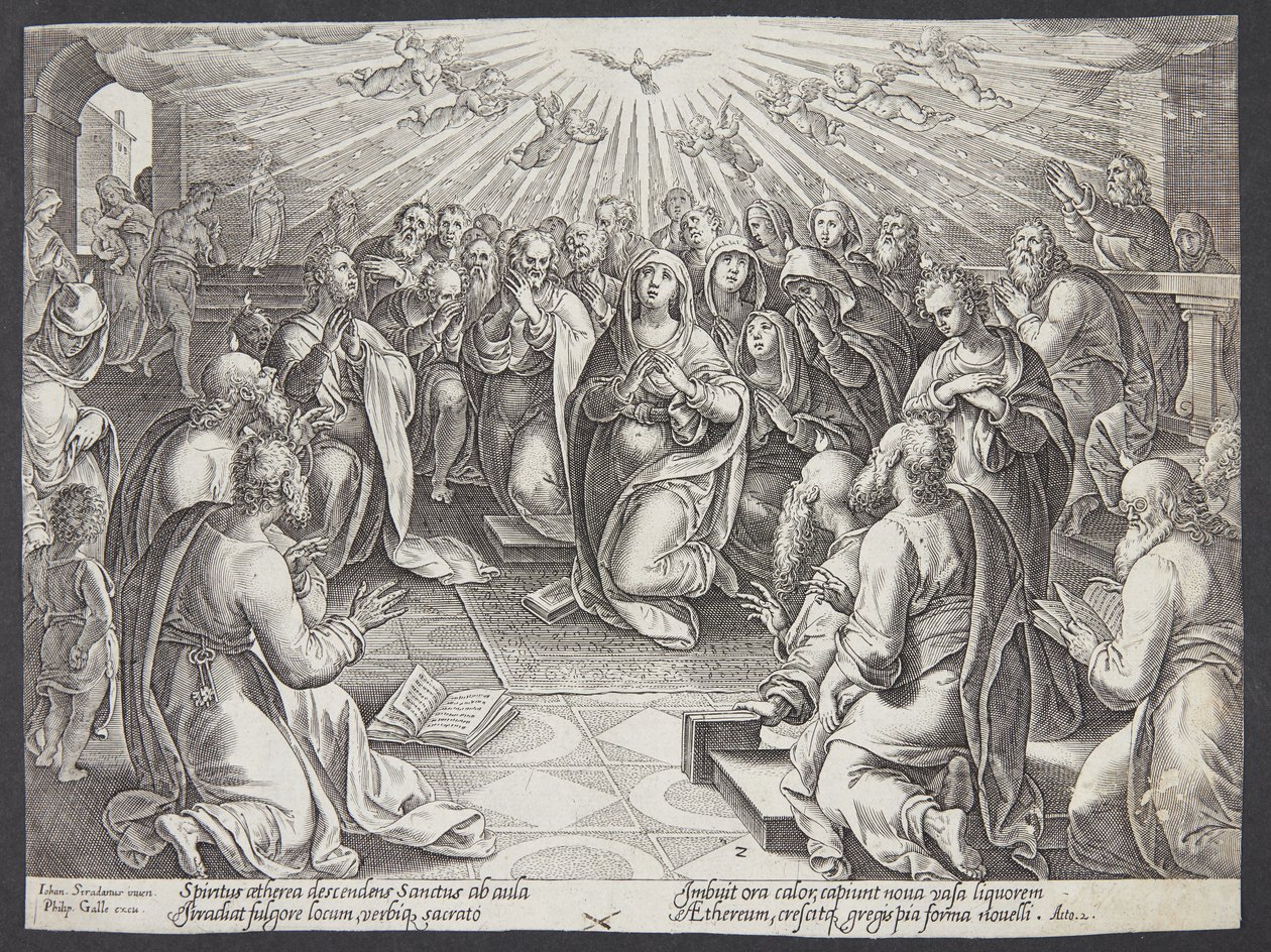 El descenso del Espíritu Santo de Philips Galle
