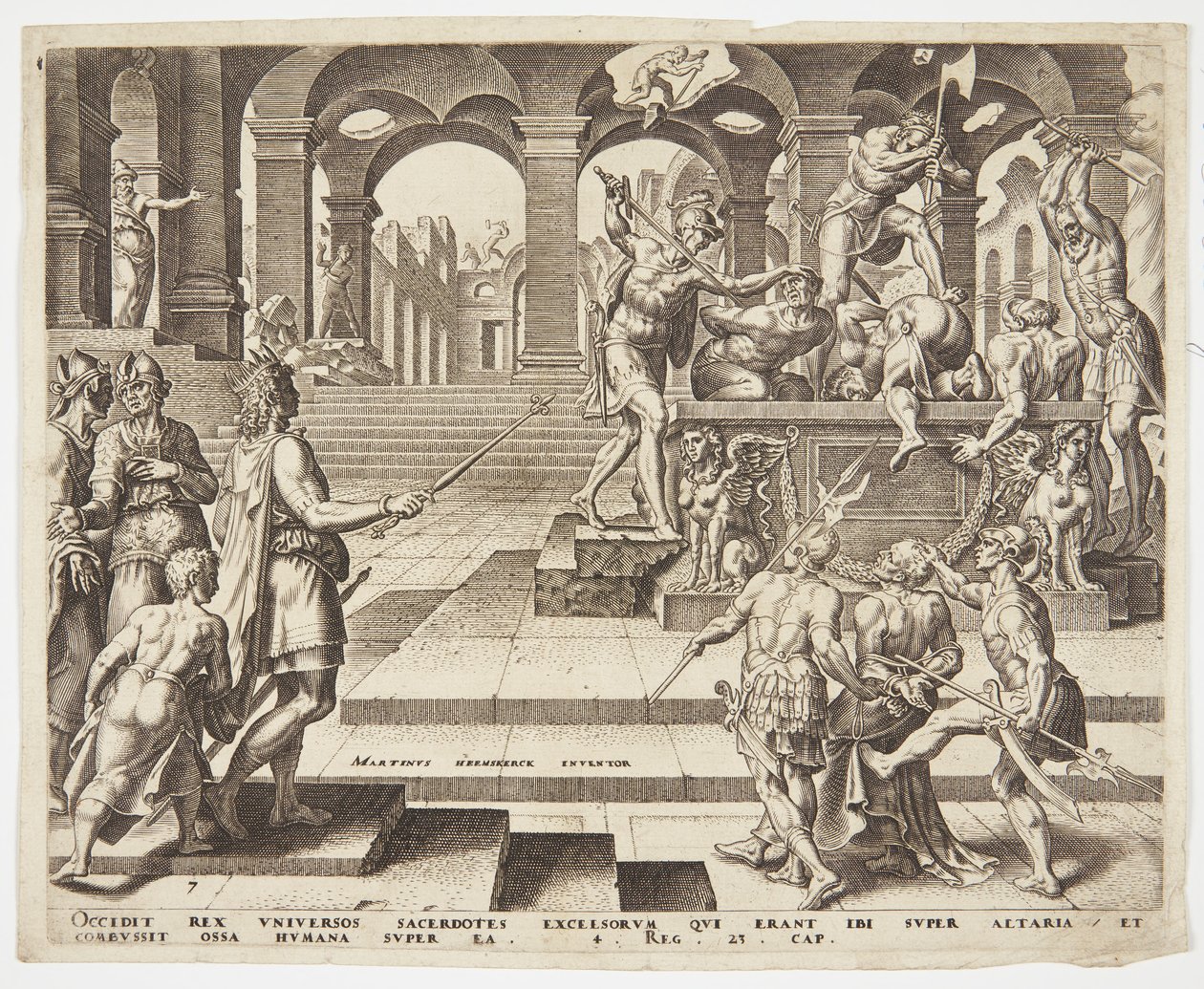 La matanza de los sacerdotes de Samaria de Philips Galle