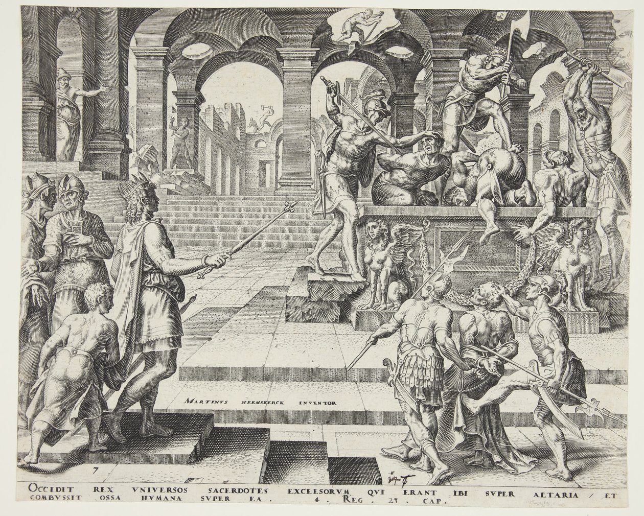 La matanza de los sacerdotes de Samaria de Philips Galle