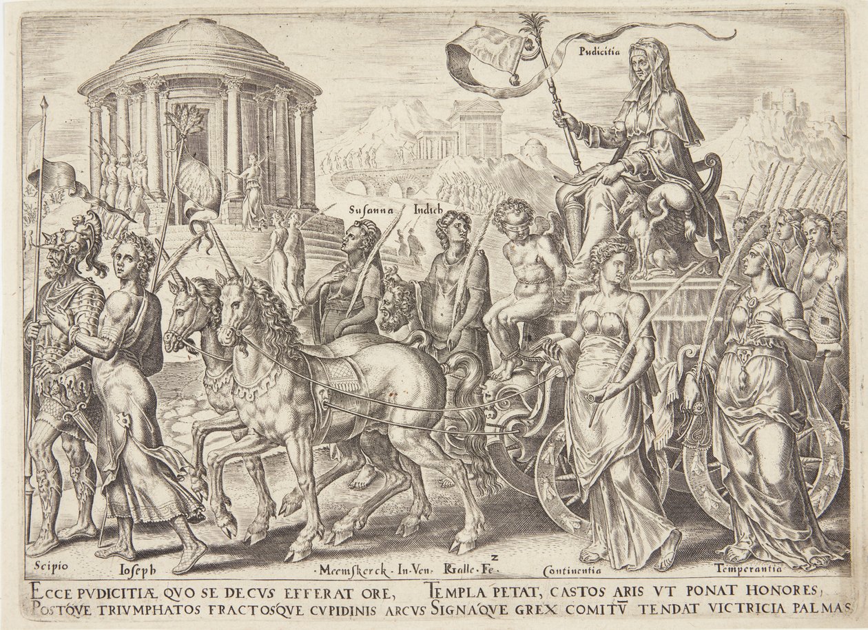 El triunfo de la castidad de Philips Galle