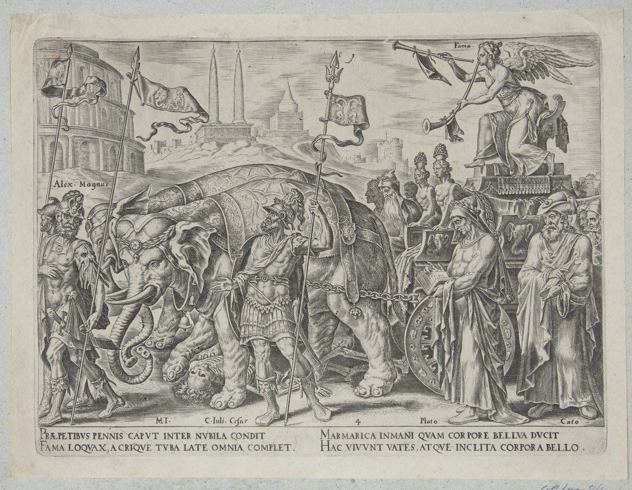 El triunfo de la fama de Philips Galle
