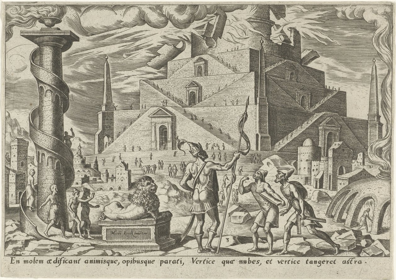 Torre de Babel Los días de la perdición del pueblo judío (título de la serie) de Philips Galle