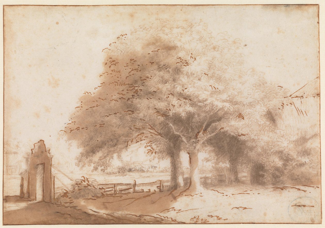 Árboles altos para una granja de Philips Koninck